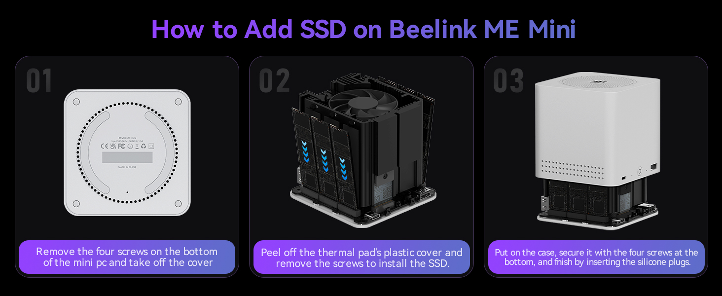 Amazon.com: Beelink Me Mini, Mini PC NAS, Intel N150 CPU, 12GB